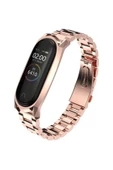 Xiaomi Mi Band 4 Mi Band 3 Uyumlu Metal Kordon Kayış - 7