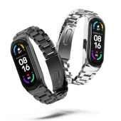 Xiaomi Mi Band 4 Mi Band 3 Uyumlu Metal Kordon Kayış - 4