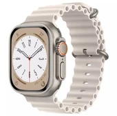 Apple Watch Ultra 49MM Uyumlu Ocean Kordon Silikon Kayış - 4