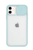 Iphone 11 Kılıf Sürgülü Kamera Korumalı Renkli Silikon Kılıf - 1