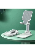 Profesyonel Tablet Ve Telefon Tutucu Stand 2 Kademeli Uzunluk Beyaz - 2