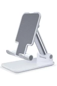 Profesyonel Tablet Ve Telefon Tutucu Stand 2 Kademeli Uzunluk Beyaz - 1