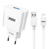 Phixi PCH221L Force Akım Korumalı 2.1A Lightning Kablolu Şarj Cihazı - 1