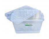 Polytime Şeffaf Kilitli Mutfak Eşya Gıda Saklama Düzenleme Kabı Kutusu - Kare - 6 Litre - 4