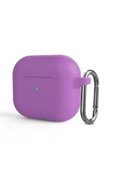 Uyumlu Airpods 3. Nesil Uyumlu Silikon Koruma Kılıf Pembe - 10
