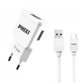 Phixi PCH201M Basic 2.1A Micro USB Kablolu Şarj Cihazı - 1