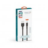 Phixi Force CB431M Hasır Örgü ve Ekstra Güçlendirilmiş Silikon Başlıklı Micro USB Hızlı Şarj ve Data Kablo - 2