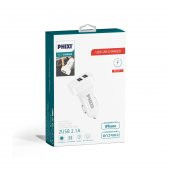 Phixi PCC511 Basic 2.1A Çift Çıkışlı Araç Şarj Adaptörü - 2
