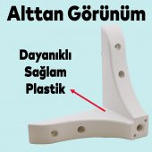 Lüks Mobilya Kanepe Sehpa Puf Koltuk Ayağı 10 cm Beyaz Baza Ayak thumbnail 4