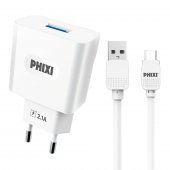 Phixi PCH221M Force Akım Korumalı 2.1A Micro USB Kablolu Şarj Cihazı - 1