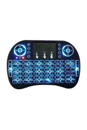 Işıklı Kablosuz Mini Klavye Tv Televizyon Ps3 Dokunmatik Mouse - 1