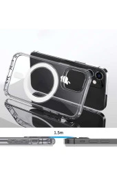 Iphone 13 Uyumlu Magsafe Özellikli Şeffaf Kılıf - 3