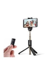 Selfie Stick L01 Bluetooth Selfie Çubuğu Tripod monopod Uzaktan Kumandalı thumbnail 1