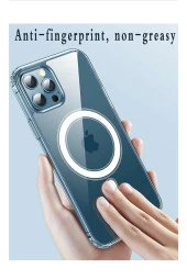 Iphone 12 Pro Max Manyetik Kablosuz Şarjlı Şeffaf Kılıf - 2