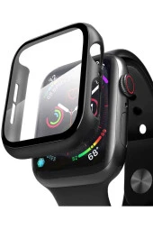Apple Watch 2 3 4 5 6 Seri  38 Mm Ekran Koruyucu Kılıf Cam 360 Derece Tam Koruma - 1