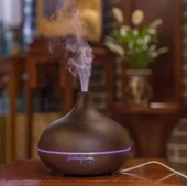 Ultrasonik Aroma Hava Nemlendirici Hava Difüzör Kokulu Uçucu Yağ Difüzör 500 ml Kumandalı Led Işıklı - 1