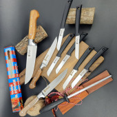 SürLaz Dark 10 Parça Mutfak Bıçak Seti Et Sebze Meyve Bıçakları Eko Serisi - 4