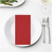 Omnipazar 33x33 cm 1/8 Garson Katlama Servis Peçetesi 100 Ad Kırmızı - 2