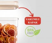 Flosoft 3’lü Lüks Kristal Dikdörtgen Erzak Saklama Kabı Seti 3x2100ml - 3