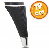 Lüks Mobilya Kanepe Sehpa TV Ünitesi Koltuk Ayağı 19 cm Siyah Krom Baza Ayak - 1