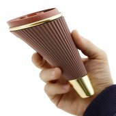 Lüks Mobilya Kanepe Sehpa TV Ünitesi Koltuk Ayağı 15 cm Ahşap Desenli Gold Baza Ayak - 4
