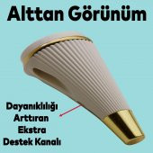 Lüks Mobilya Kanepe Sehpa TV Ünitesi Koltuk Ayağı 15 cm Krem Gold Baza Ayak - 4