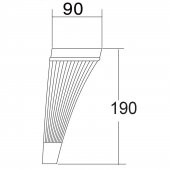 Lüks Mobilya Kanepe Sehpa TV Ünitesi Koltuk Ayağı 19 cm Krem Gold Baza Ayak - 7