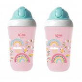 Wee Baby Yalıtımlı Pipetli Bardak Pembe 200ml - 2li Paket - 1