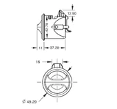 Lamp Çevirmeli Dolap Kulbu 50mm - 2