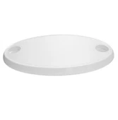 Lalizas Beyaz 2 Bardak Bölmeli Oval Masa Tablası 45x76cm - 1