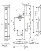 Kale 152R Silindirli Gömme Kilit  40mm thumbnail 2