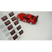 Audi Logo 3D Cam Açma Torpido Konsol Ayna Çıkartma Seti - 1