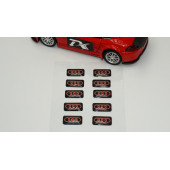 Audi Logo 3D Cam Açma Torpido Konsol Ayna Çıkartma Seti - 2