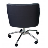 Büro Sandalyesi Örümcek Yıldız Ayaklı Antrasit Suni Deri thumbnail 3