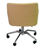 Büro Sandalyesi Örümcek Yıldız Ayaklı Sarı Suni Deri - 3
