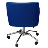 Büro Koltuğu Örümcek Yıldız Ayaklı Mavi Renk Suni Deri thumbnail 2