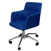 Büro Koltuğu Örümcek Yıldız Ayaklı Mavi Renk Suni Deri thumbnail 3