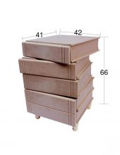 Ahşap Kitap Komodin 42x66cm D15 - 1