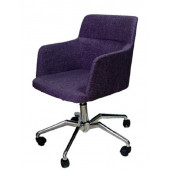 Büro Sandalyesi Örümcek Yıldız Ayaklı Mor Keten Kumaş - 4