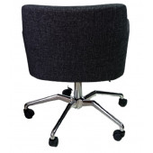 Büro Sandalyesi Örümcek Yıldız Ayaklı Antrasit Keten Kumaş - 3
