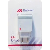 Mutlusan Ri-Tech USB Şarj Adaptörü 2'li 2.4Ah - 2
