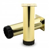 Mobilya Kanepe Sehpa TV Ünitesi Koltuk Ayağı Ayarlanabilir 15 cm Gold Altın Metal Baza Ayak - 1