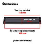 Plus Mobilya Mutfak Dolap Dolabı Kapak Çekmece Kulpu Kulbu (160 MM-16.0 CM) Mat Siyah Metal Kulpları thumbnail 4
