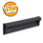 Plus Mobilya Mutfak Dolap Dolabı Kapak Çekmece Kulpu Kulbu (160 MM-16.0 CM) Mat Siyah Metal Kulpları thumbnail 1