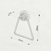 TEKNOTEL DELME VİDA MATKAP YOK! VAKUMLU ÜÇGEN HAVLULUK MAT SİYAH DM233 - 2