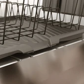 TEKNOTEL TEK KATLI BULAŞIKLIK TABAKLIK OLUKLU TEPSİ MAT SİYAH KB085 - 2