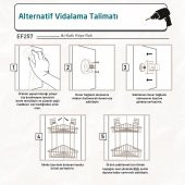 TEKNOTEL DELME VİDA MATKAP YOK! easyFIX YAPIŞKANLI İKİ KATLI BANYO KÖŞE RAFI MAT SİYAH EF257 - 6