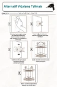 TEKNOTEL DELME VİDA MATKAP YOK! VAKUMLU İKİ KATLI BANYO KÖŞE RAFI MAT SİYAH DM253 - 10