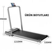 Yürüme Koşu Bandı 7 Katmanlı 100kg Taşıma Uzaktan Kumandalı Portatif Katlanabilir Koşu Cihazı Aleti - 3