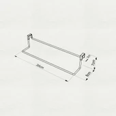 TEKNOTEL DOLAP KAPAĞINA GEÇMELİ ASKILIK&HAVLULUK MAT SİYAH SF260 - 4